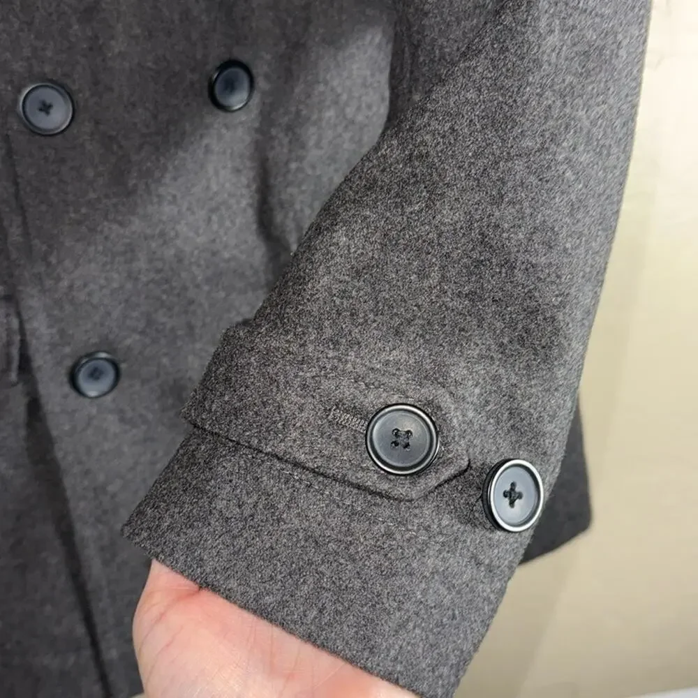 Banana Republic Men’s grey wool blend pea coat size small NWT